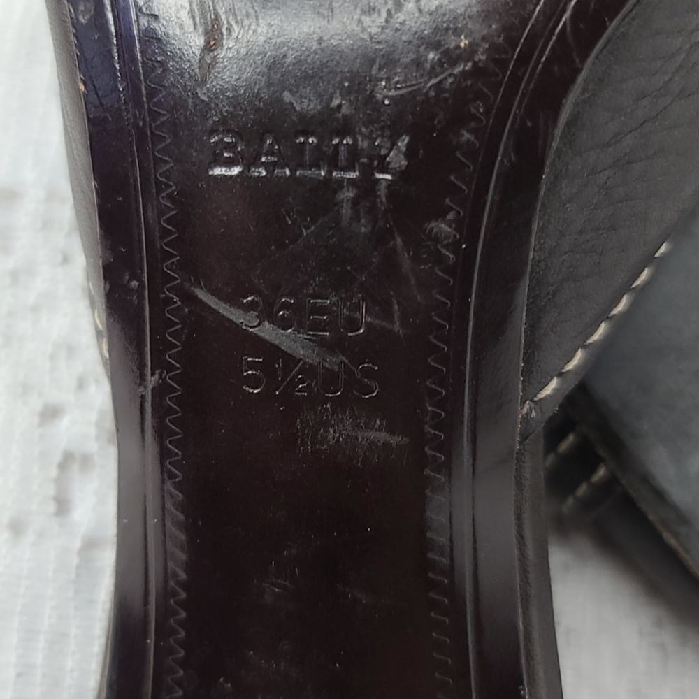 Bally slip on brown leather kitten heels sz 5.5 - Picture 8 of 9